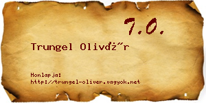 Trungel Olivér névjegykártya